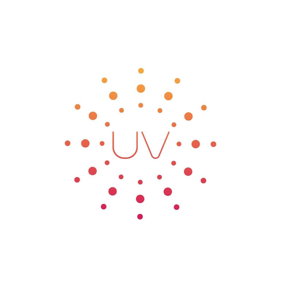 icono de vector de radiación uv