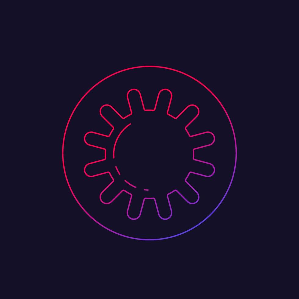 bacteria, microbe vector icon, linear