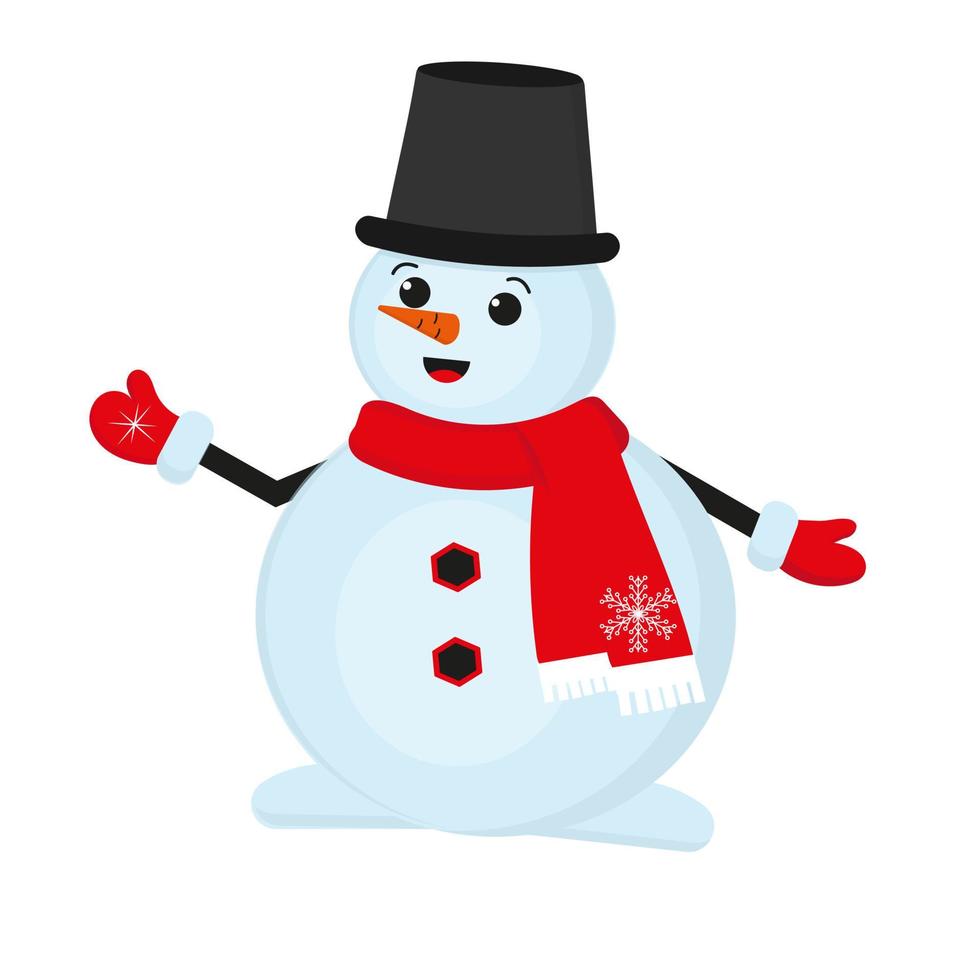 Snowman. Vector illustration.