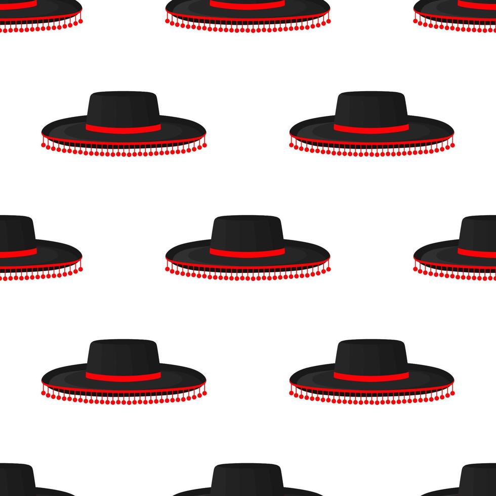 Illustration on theme pattern mexican hats sombrero vector