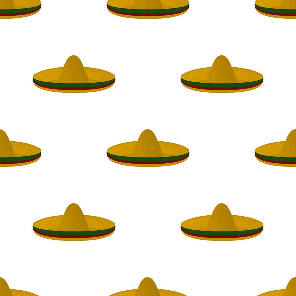 Illustration on theme pattern mexican hats sombrero vector
