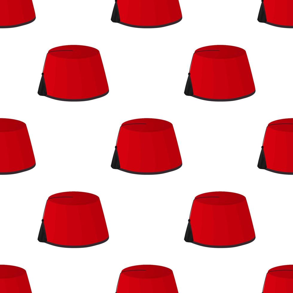 Illustration on theme pattern hats ottoman fez vector