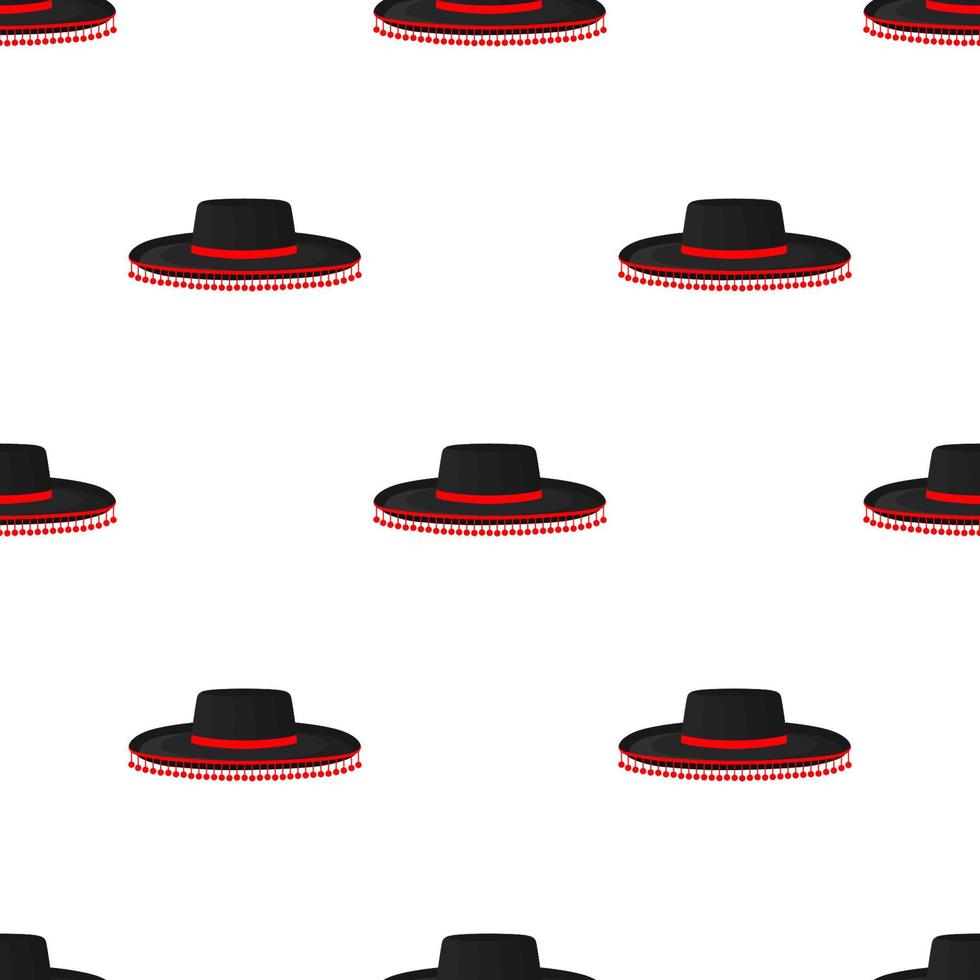 Illustration on theme pattern mexican hats sombrero vector