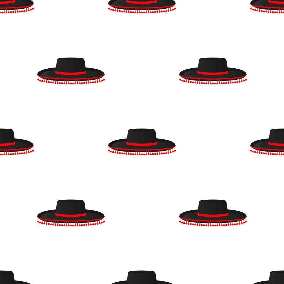 Illustration on theme pattern mexican hats sombrero vector