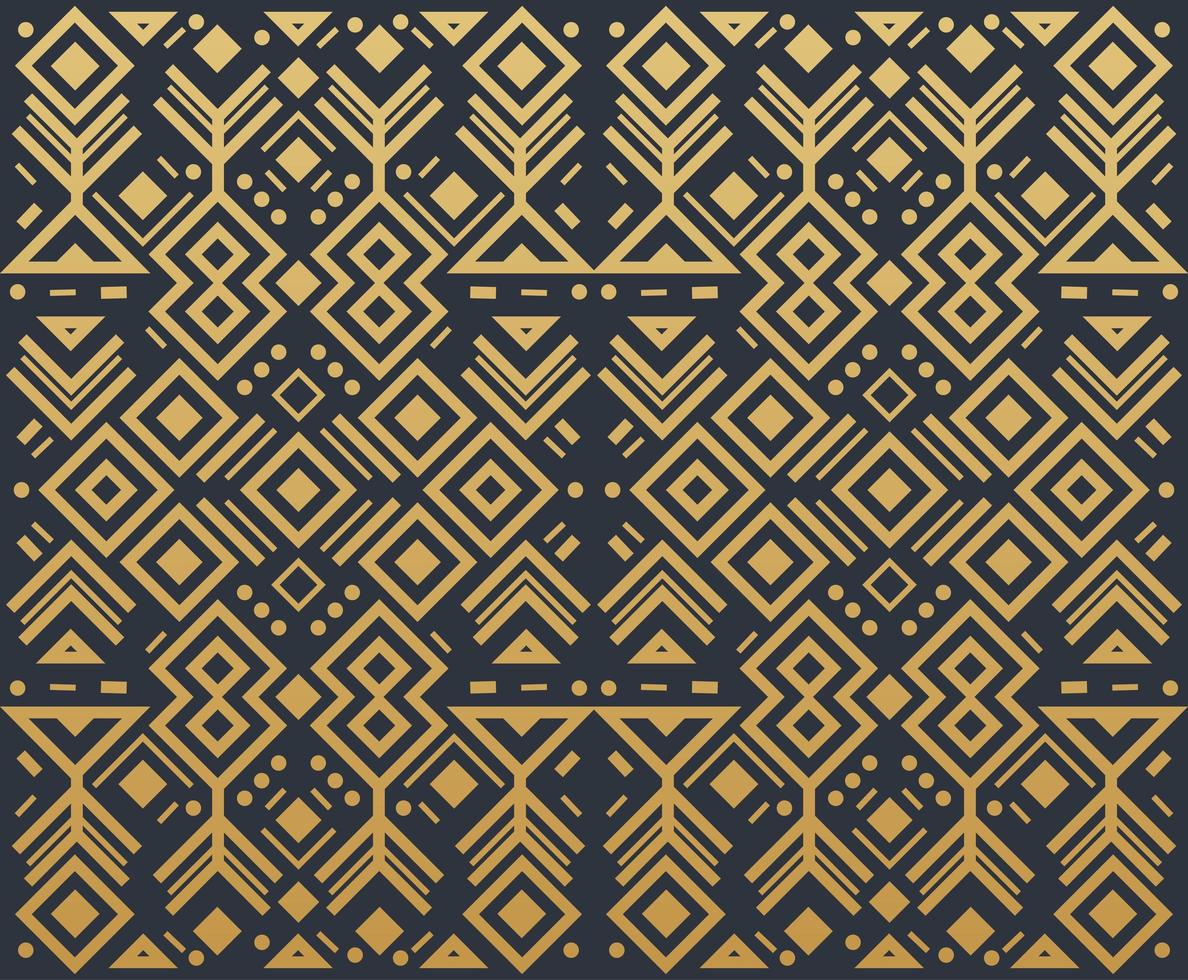 Navajo gold elements seamless patterns and abstract aztec elements vector
