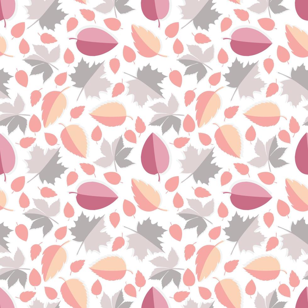 cute colorful leaf pattern vector