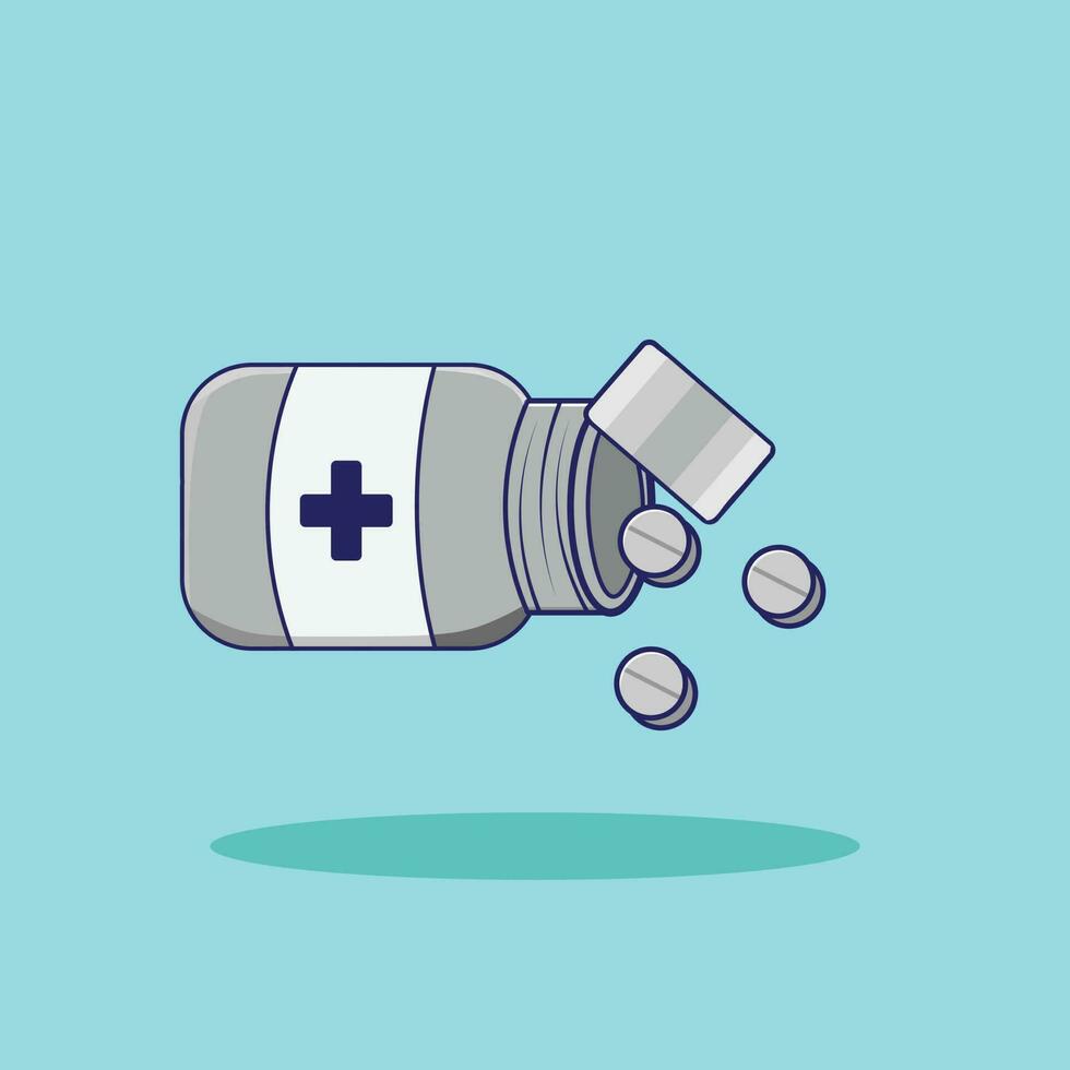 Medicine cartoon vector icon illustration