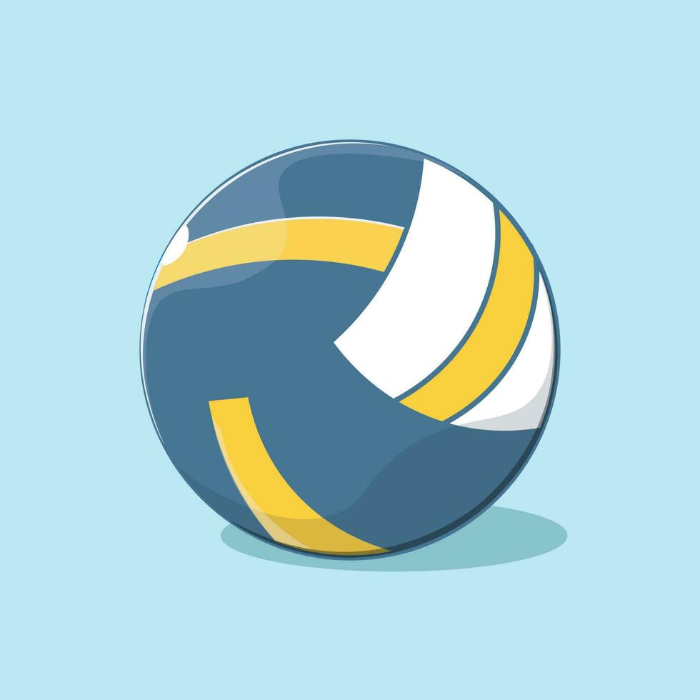 Ilustración de dibujos animados de vector de icono de voleibol. concepto de deporte. prima aislada