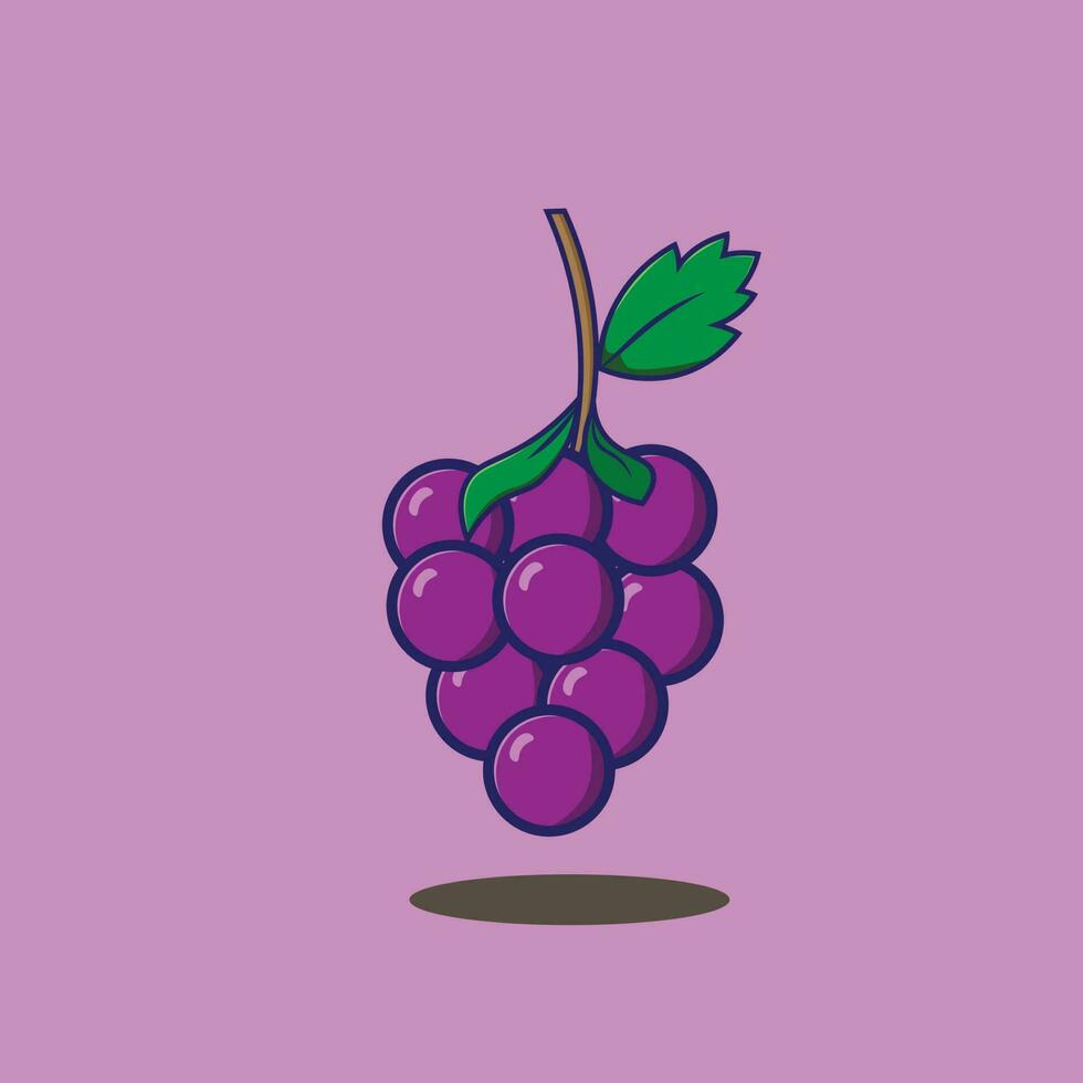 Grape cartoon illustration vector