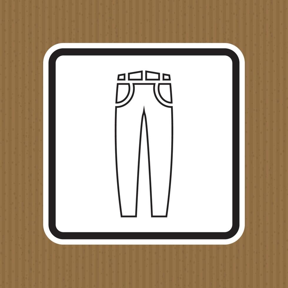 Jeans vector icon isolated on white background