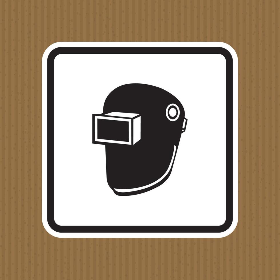 Symbol Wear Welding Helmet Isolate On White Background,Vector Illustration EPS.10 vector