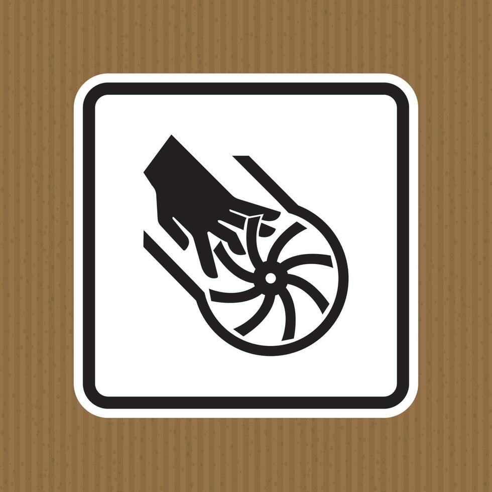 Cutting of Fingers Impeller Blade Symbol Sign Isolate On White Background,Vector Illustration EPS.10 vector