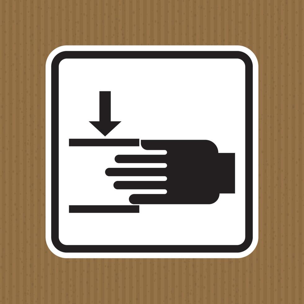 Crush hazard Mind your hands Sign vector