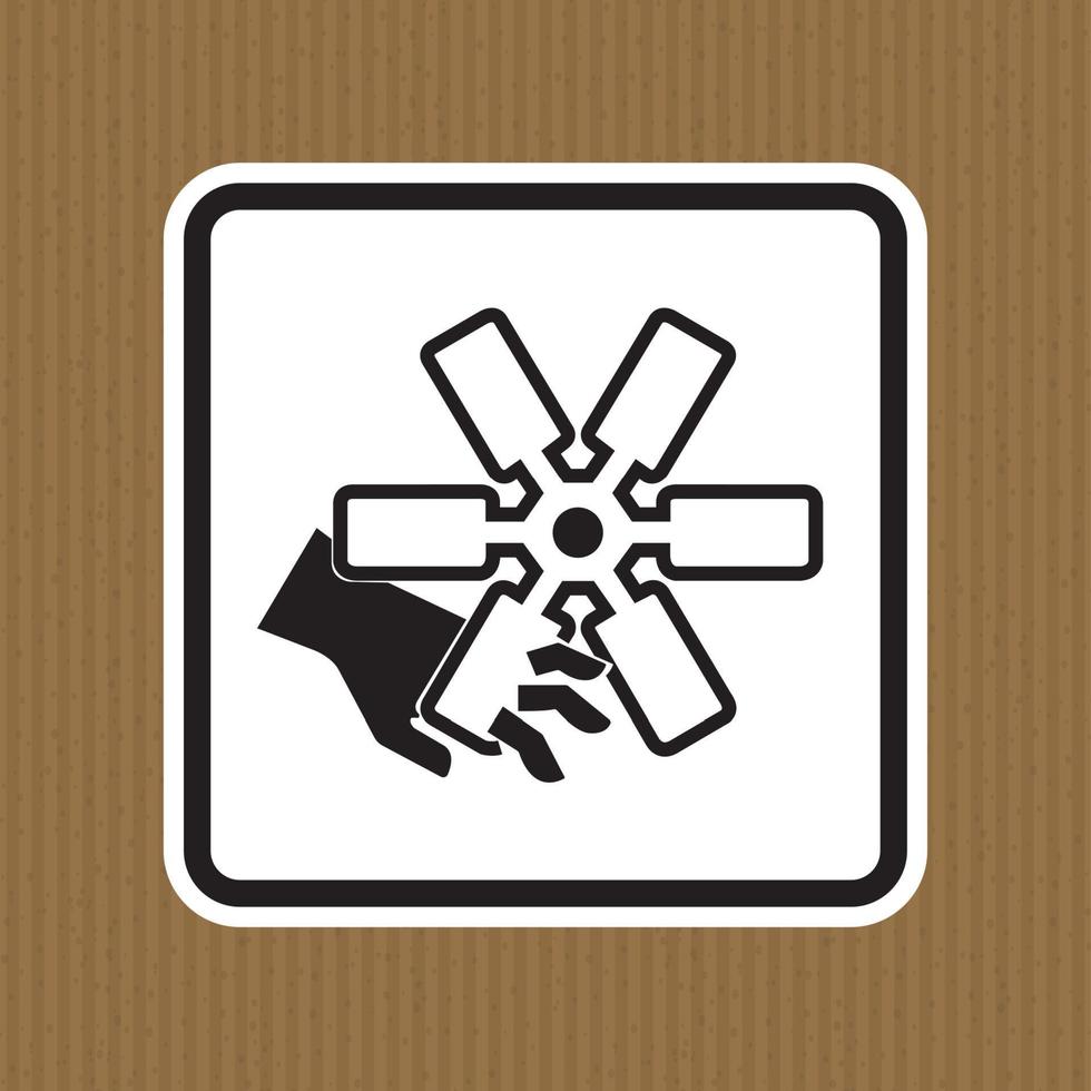 Corte de dedos o signo de símbolo de ventilador de motor de mano aislado sobre fondo blanco, ilustración vectorial vector