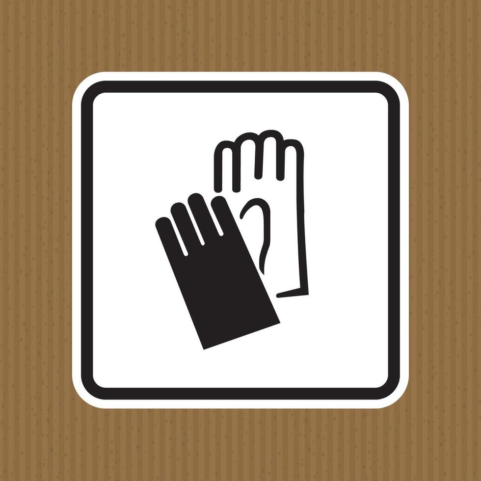 Symbol Wear Hand Protection sign Isolate On White Background,Vector Illustration EPS.10 vector