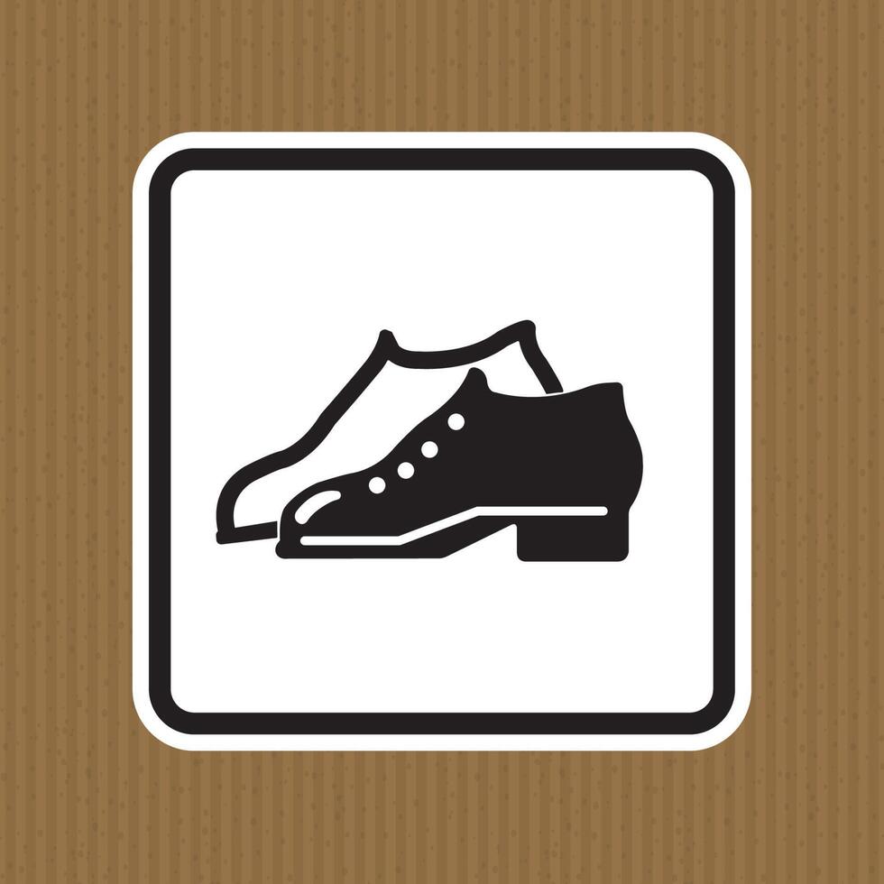 Symbol Enclosed Shoes Are Required In The Manufacturing Area sign