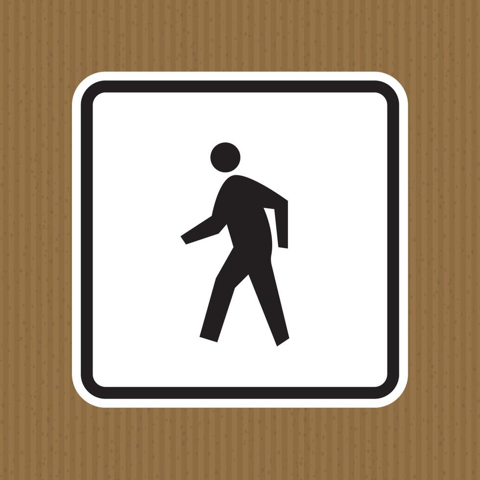 Pedestrian Crossing Symbol Sign Isolate on White Background,Vector Illustration vector