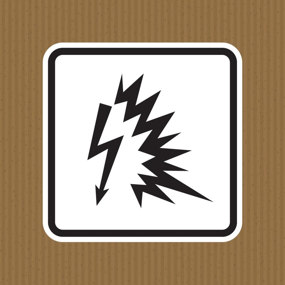 Warning Sign Arc Flash Symbol on white background vector