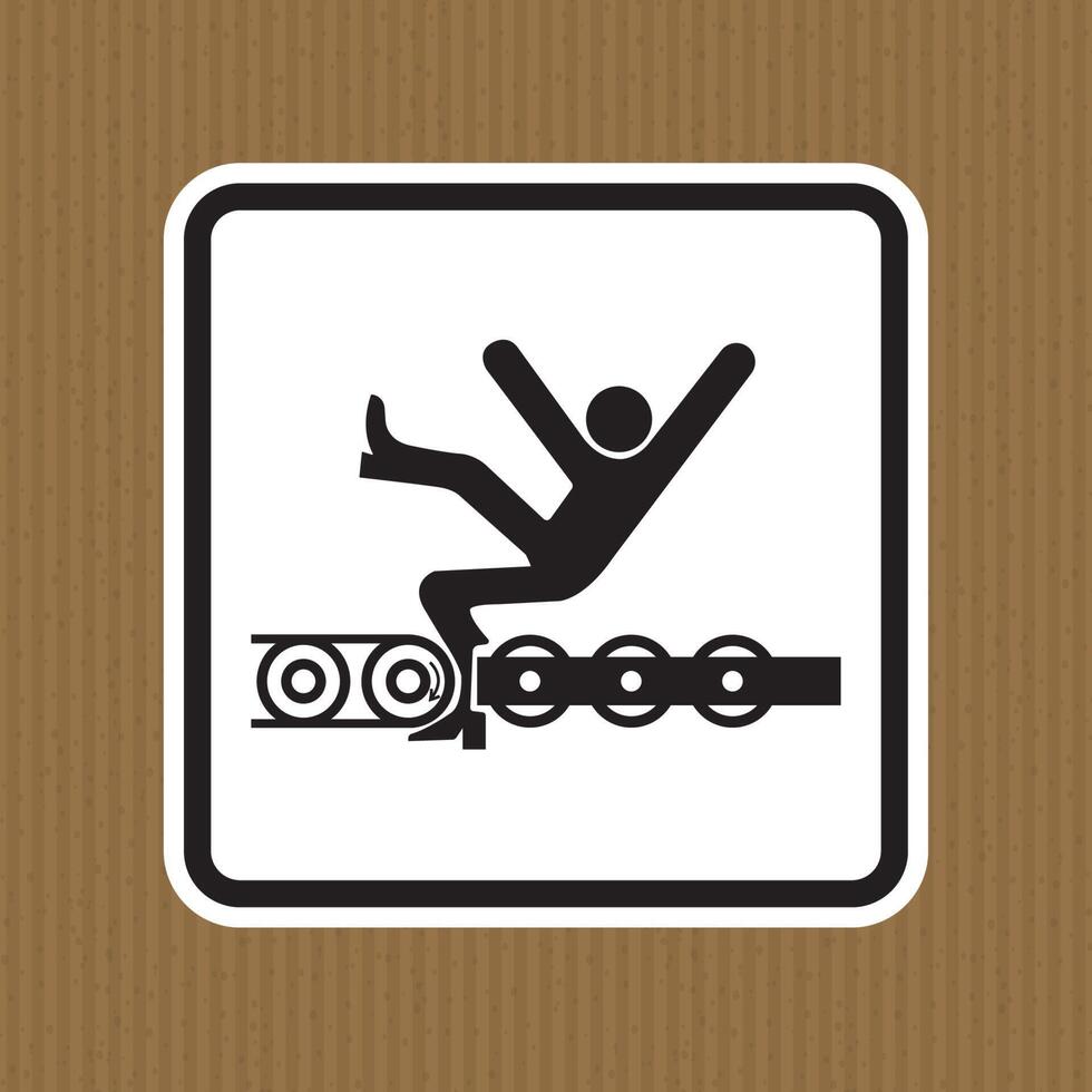 Warning Exposed Conveyor And Moving Parts Will Cause Service Injury Or Death Symbol Sign Isolate on White Background,Vector Illustration vector