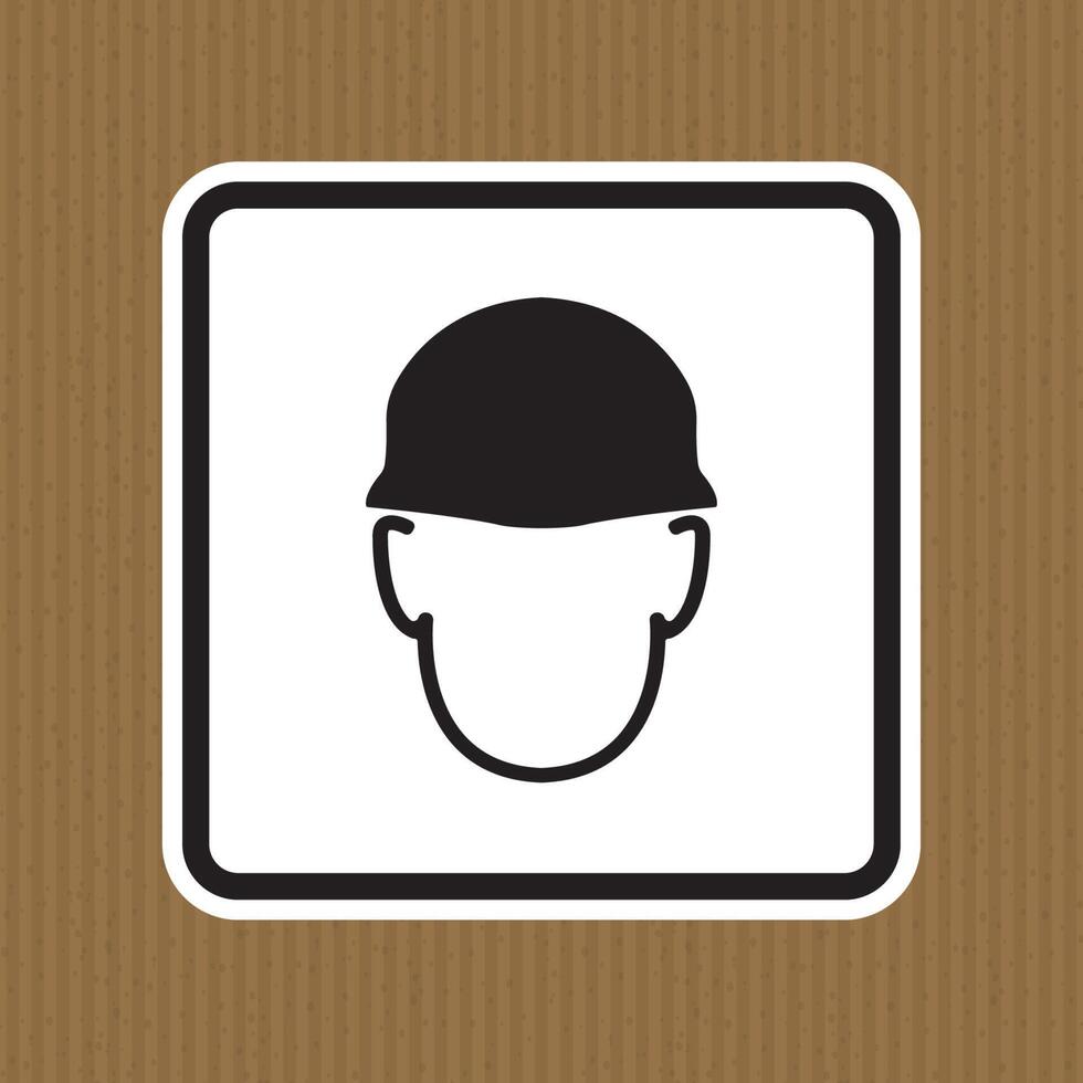Wear helmet Sign symbol Isolate On White Background,Vector Illustration EPS.10 vector