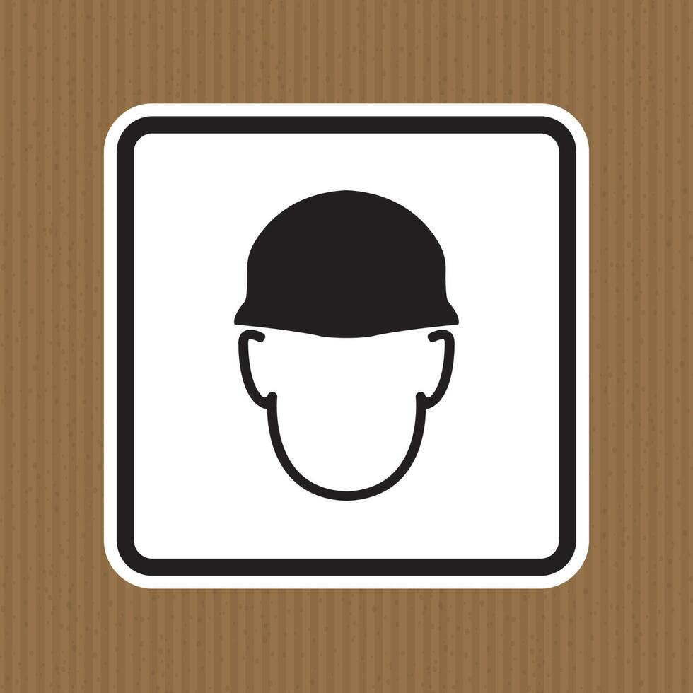 Wear helmet Sign symbol Isolate On White Background,Vector Illustration EPS.10 vector