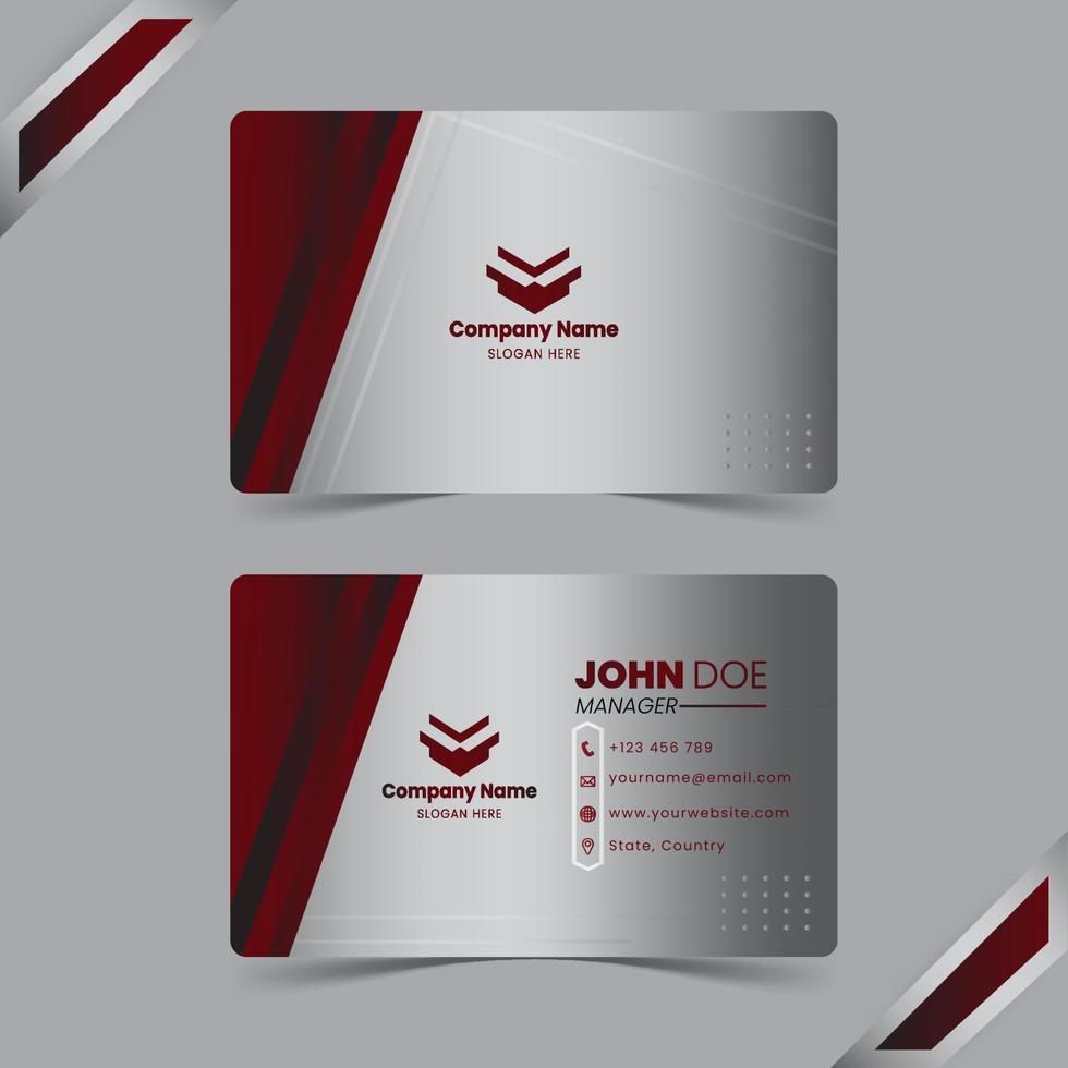 Red business card template  with luxury gradient and elegant style for esport gaming vector