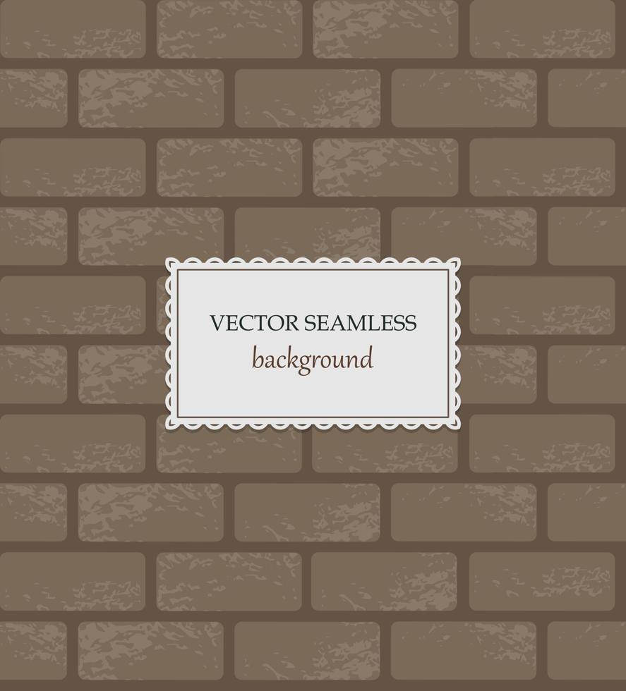 Vector seamless brick background. Repeat stone backdrop. Trendy natural texture. Old vintage style. Good for mock-ups