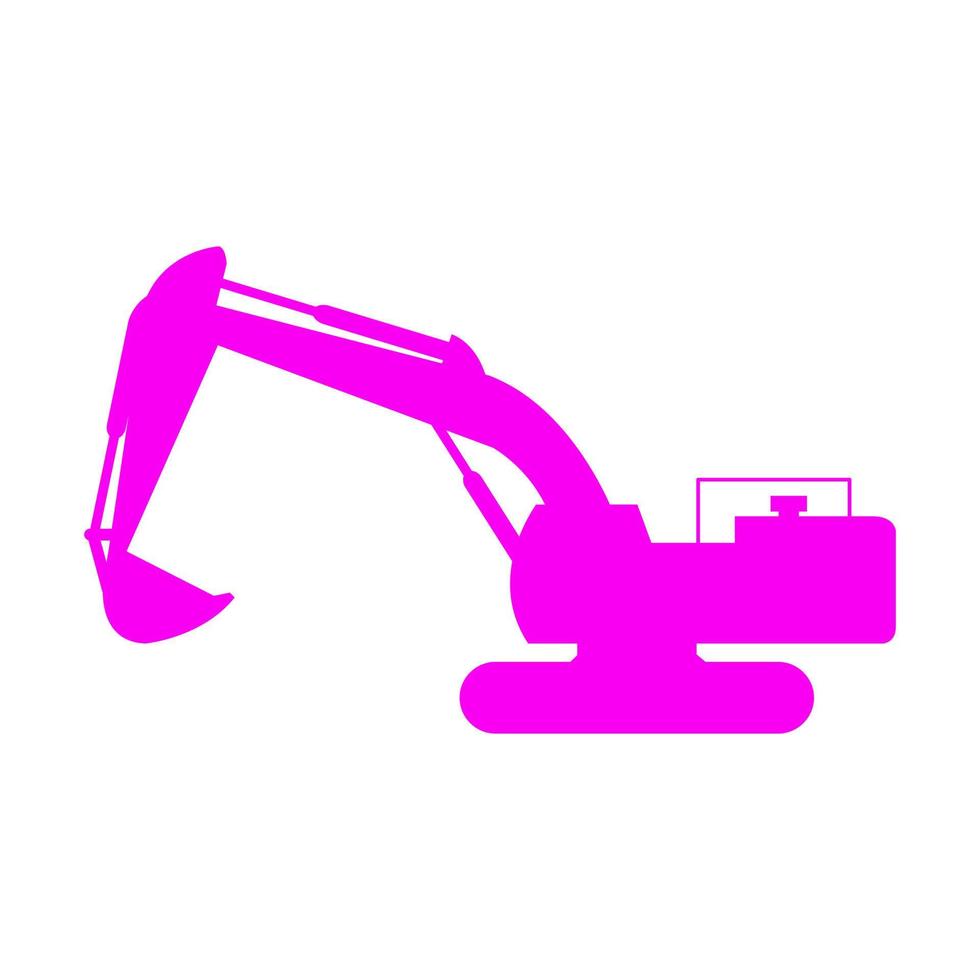 Excavator illustrated on background vector