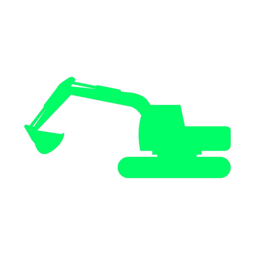 Excavator illustrated on background vector