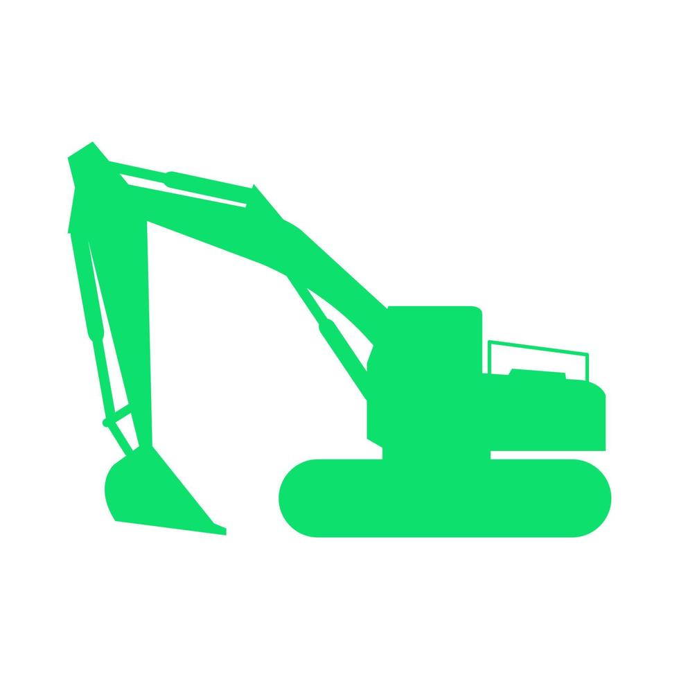 Excavator illustrated on background vector