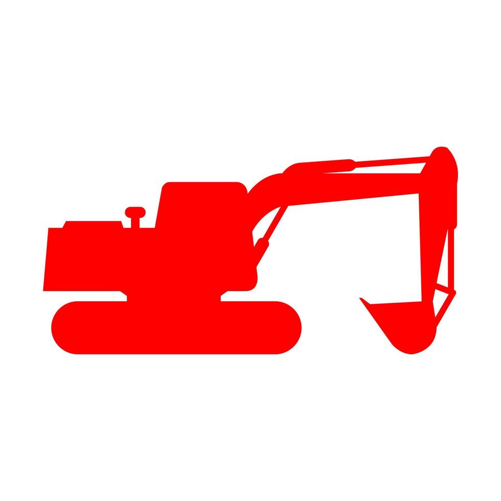 Excavator illustrated on background vector