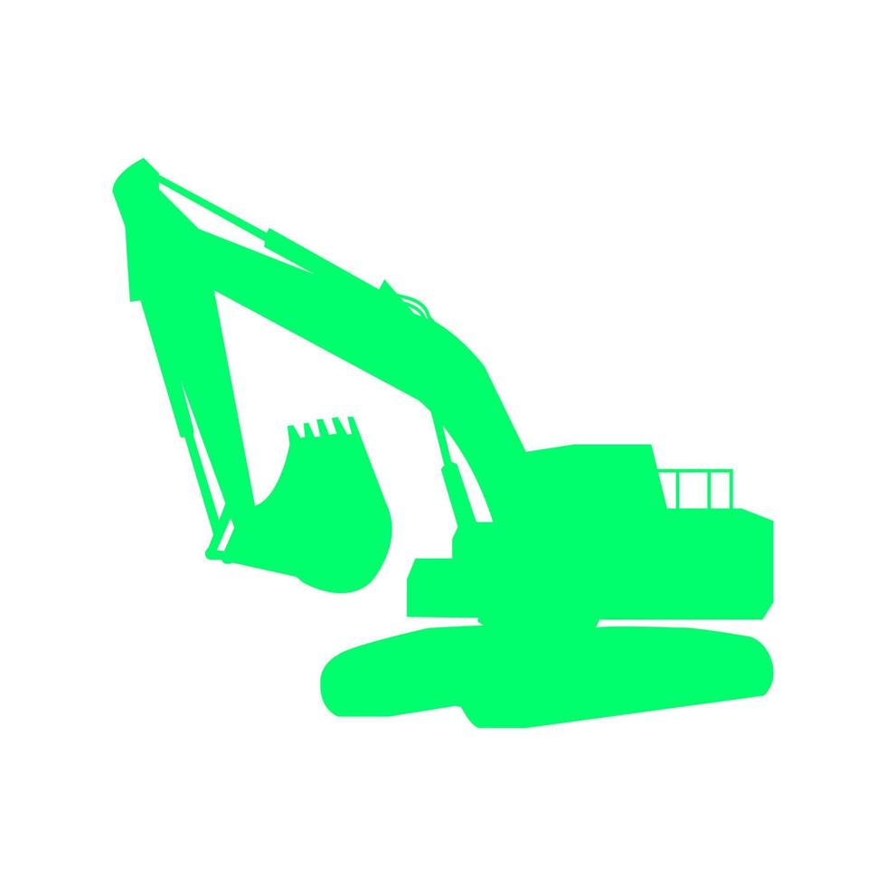 Excavator illustrated on background vector