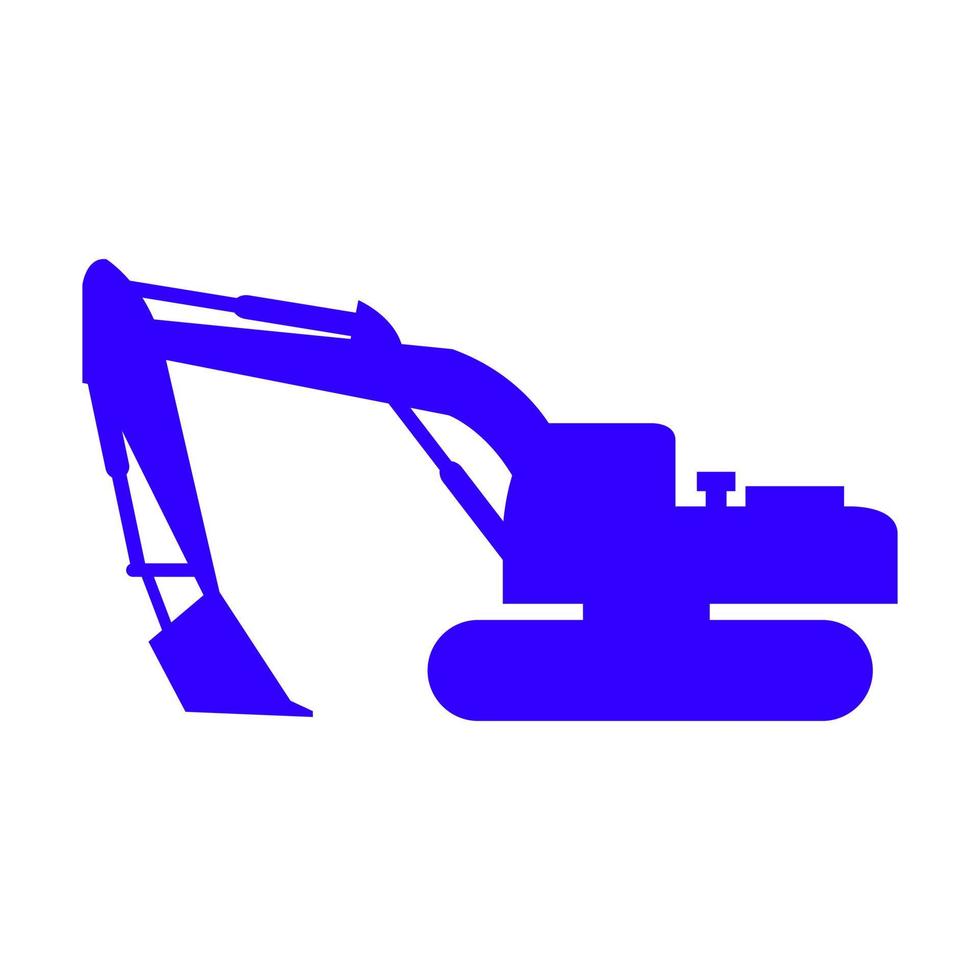 Excavator illustrated on background vector