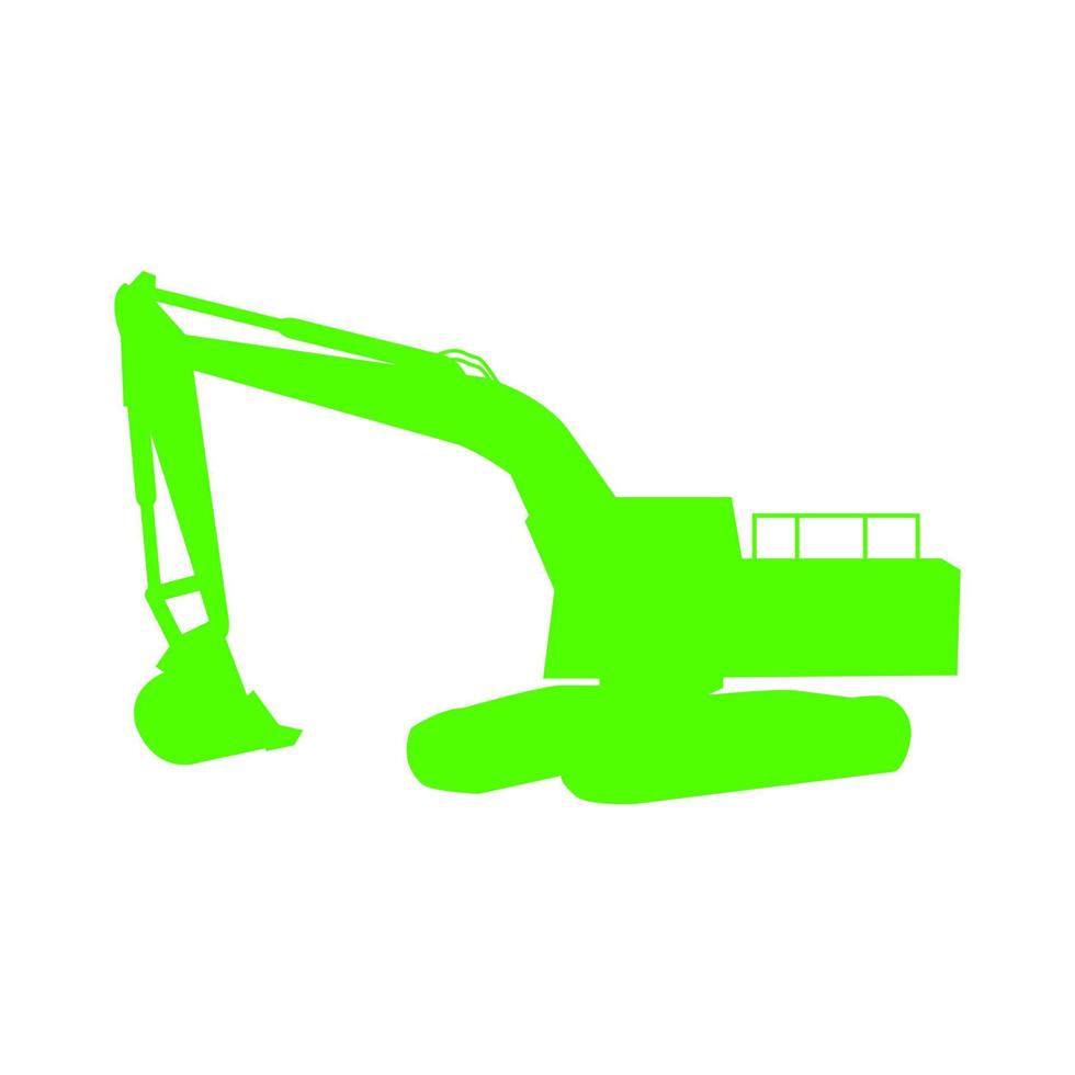 Excavator illustrated on background vector