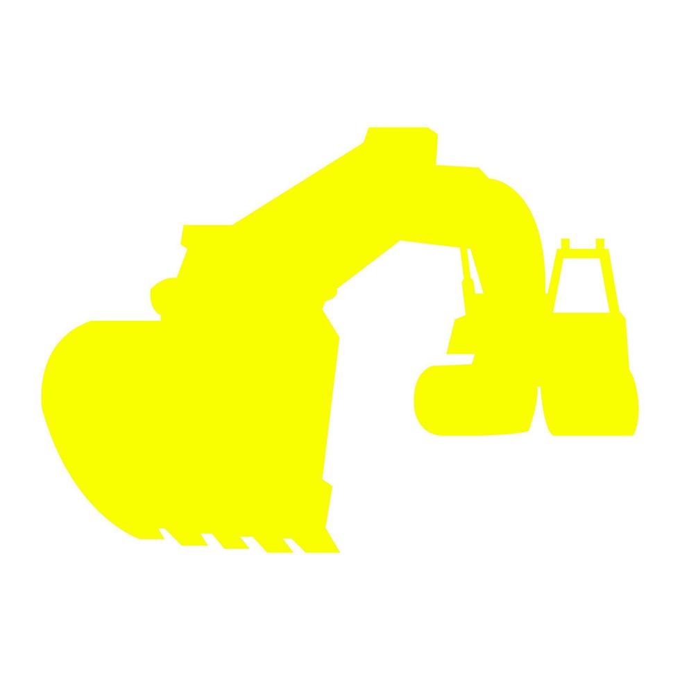 Excavator illustrated on background vector