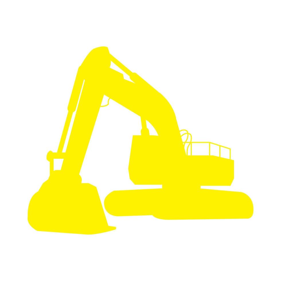 Excavator illustrated on background vector