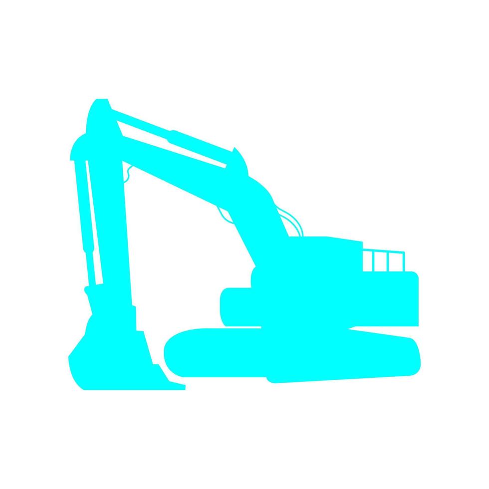 Excavator illustrated on background vector