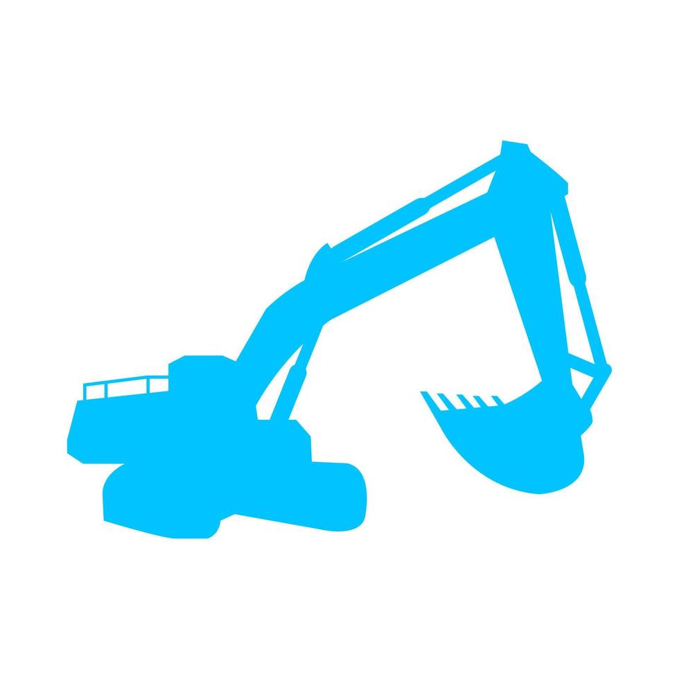 Excavator illustrated on background vector