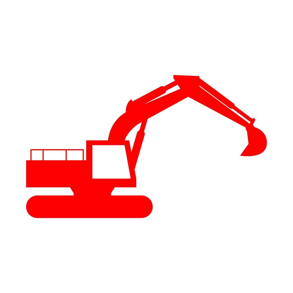 Excavator illustrated on background vector