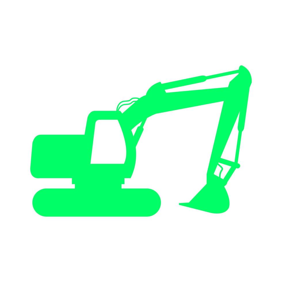 Excavator illustrated on background vector