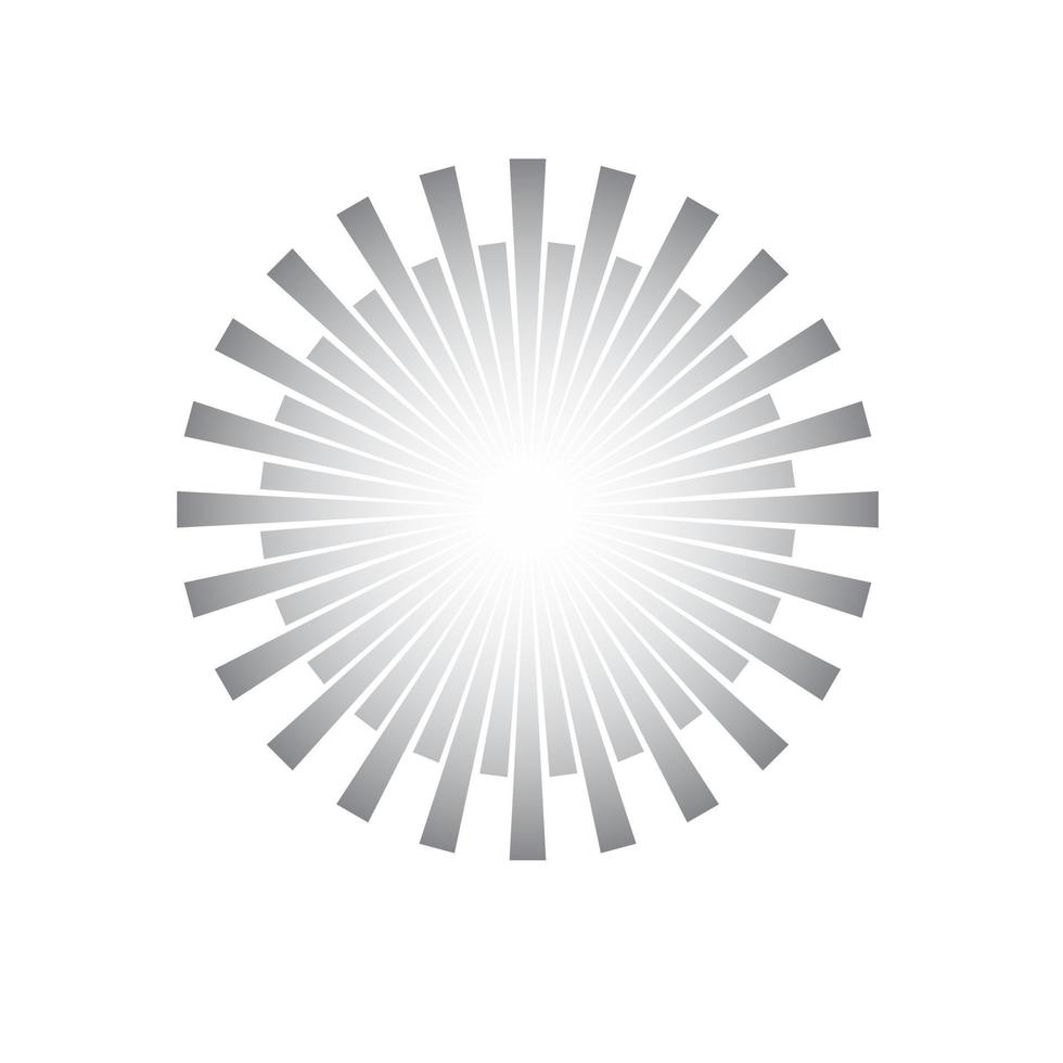 Rays, beams element. Sunburst, starburst shape background. Circular geometric. Abstract circular geometric shape. illustration - Vector