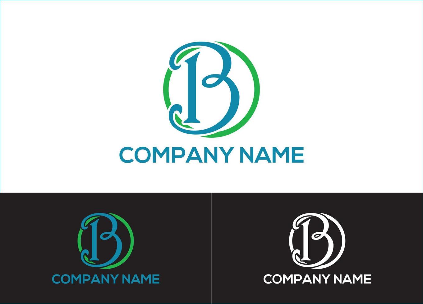 Initial Letter B Logo or Icon Design Vector Image Template