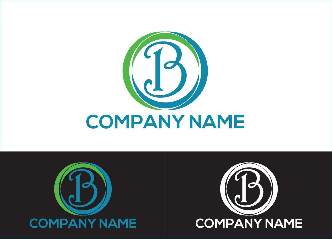 Initial Letter B Logo or Icon Design Vector Image Template