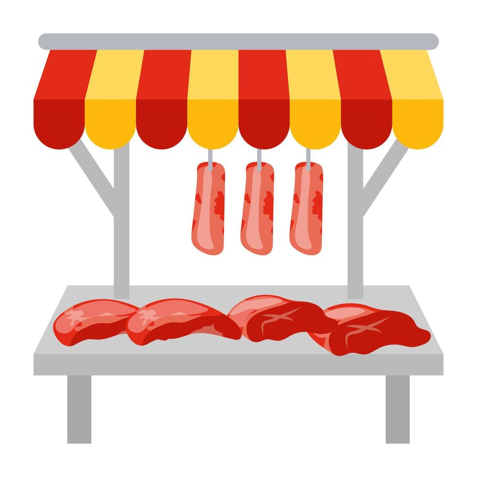 Meat Stall Concepts vector