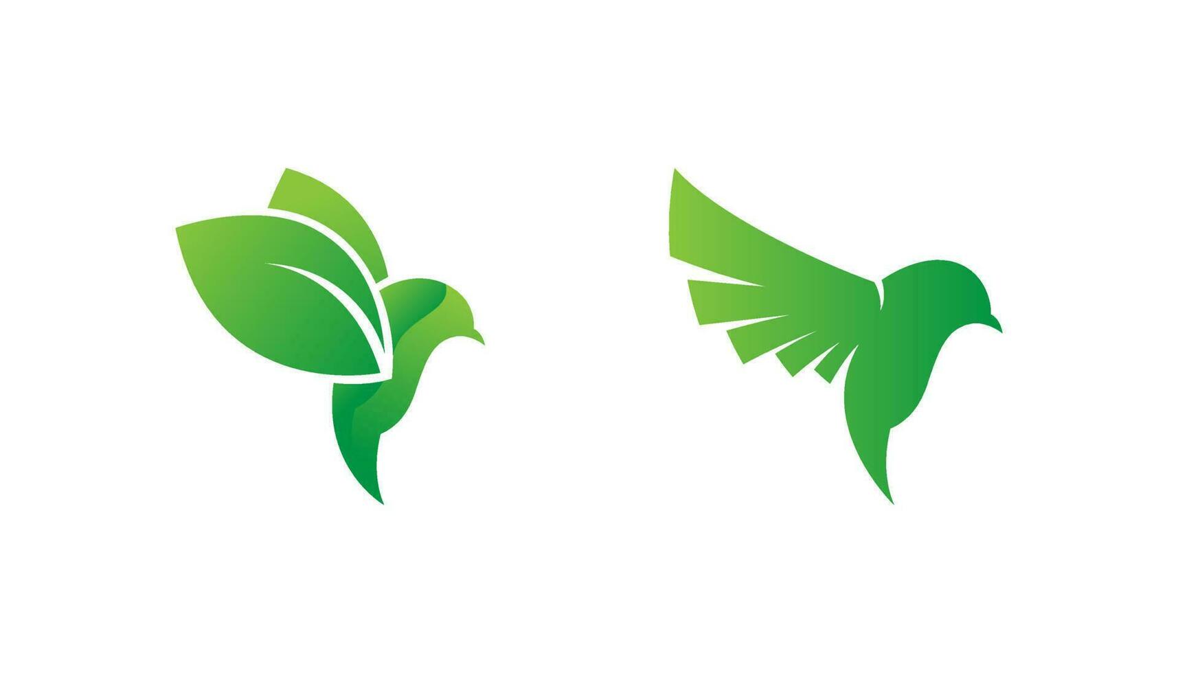 Bird nature logo design vector