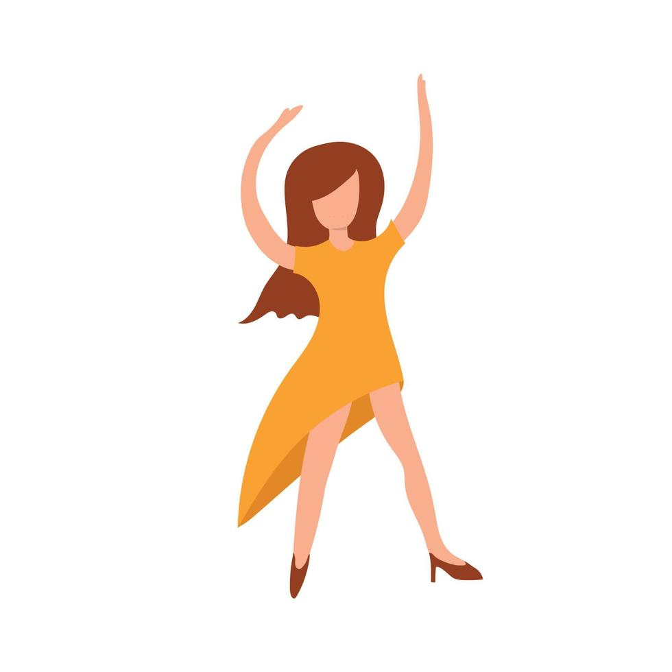 Dancing people. Party - Move to the music. Flat abstract style vector