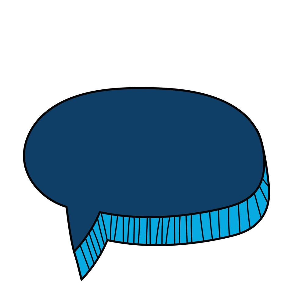 Speech bubbles doodle style vector