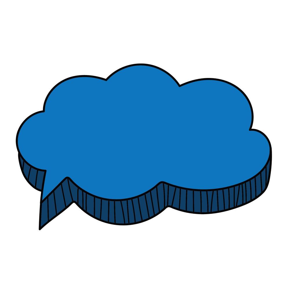 Speech bubbles doodle style vector