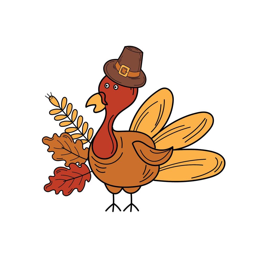 Thanksgiving elements for card design. vector