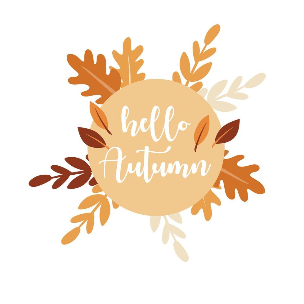 Autumn template. Design for card, poster, flyer, vector